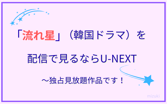 韓国ドラマ　流れ星